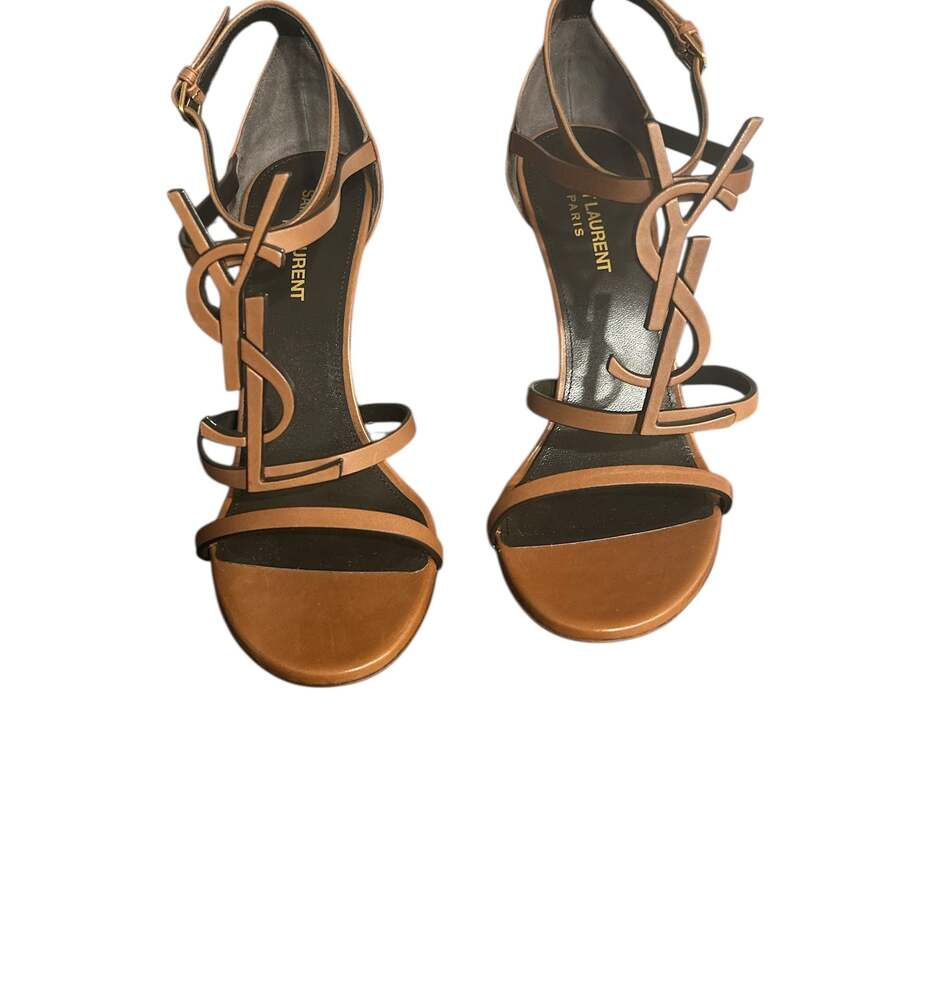 YSL Cassandra 100 sandal in new papaya NIB size 39 - Picture 2 of 14